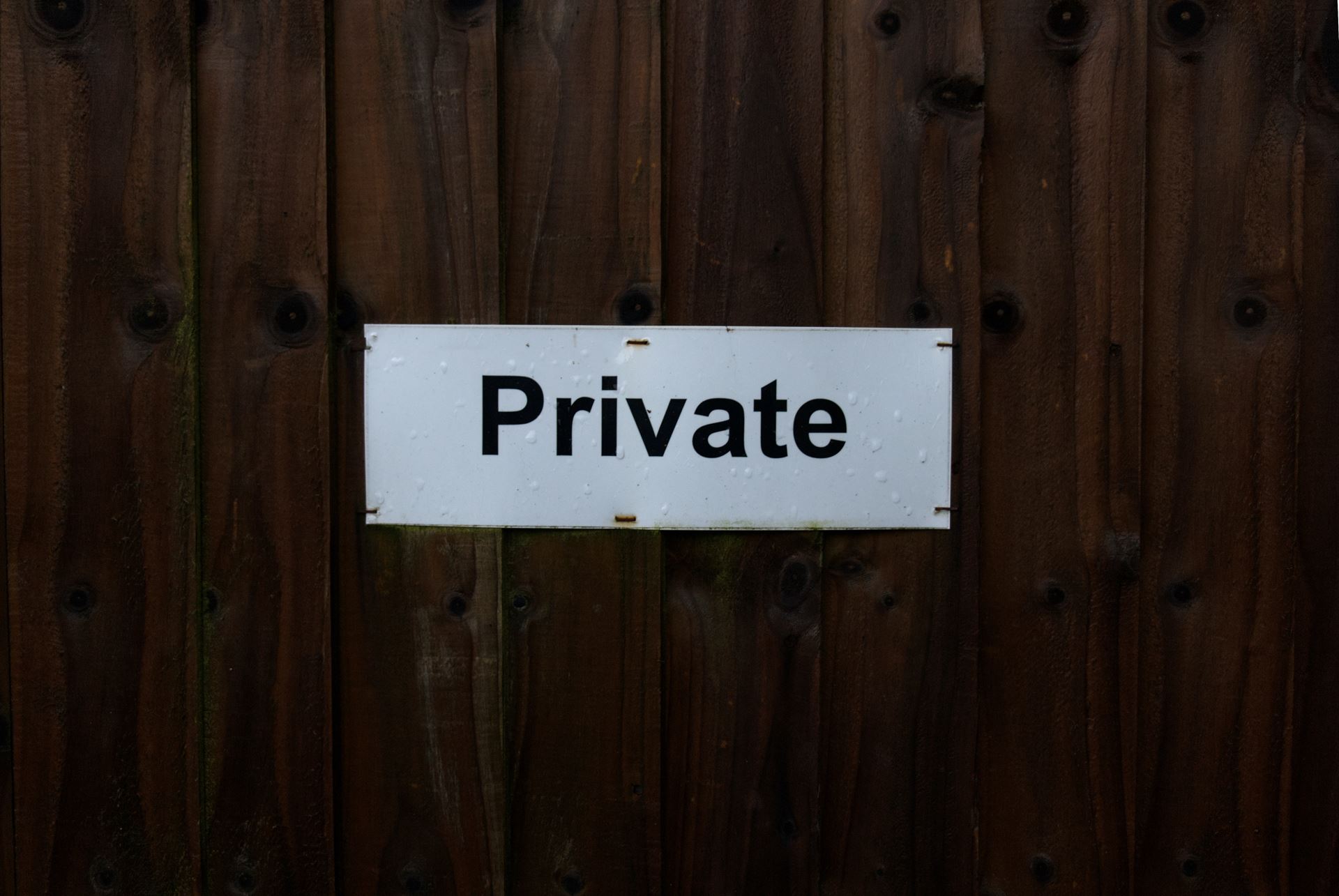 Private sign